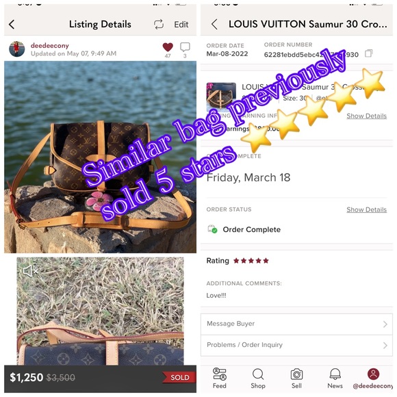 🌟POPULAR 🌟LOUIS VUITTON Saumur 30 Crossbody Bag - Picture 16 of 16